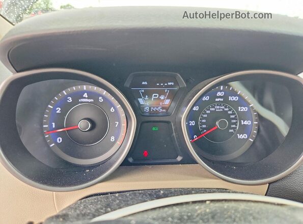 5NPDH4AE4GH681398 2016 HYUNDAI ELANTRA Black Vista del cuadro de instrumentos