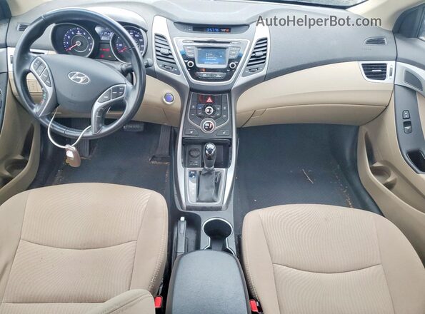 5NPDH4AE4GH685659 2016 HYUNDAI ELANTRA White Vista del salpicadero