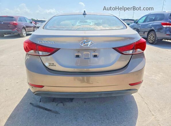 5NPDH4AE4GH713170 2016 HYUNDAI ELANTRA Gray Vista trasera