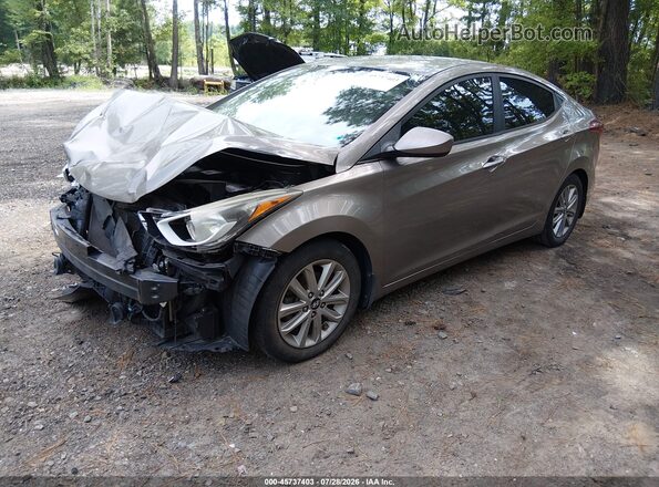 5NPDH4AE4GH716277 2016 HYUNDAI ELANTRA Beige Առջևի ձախ երեք քառորդ տեսարան