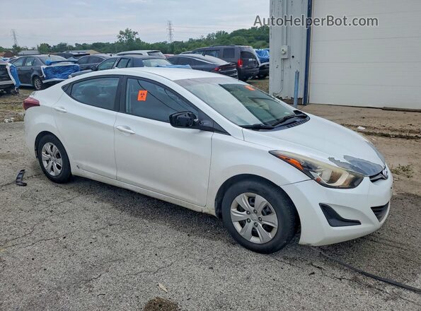 5NPDH4AE4GH730888 2016 HYUNDAI ELANTRA White Front right