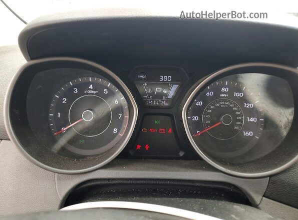 5NPDH4AE4GH730888 2016 HYUNDAI ELANTRA White Instrument cluster view