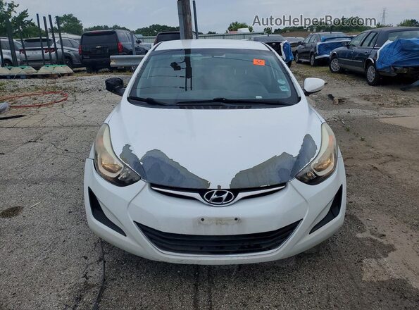 5NPDH4AE4GH730888 2016 HYUNDAI ELANTRA White Front view
