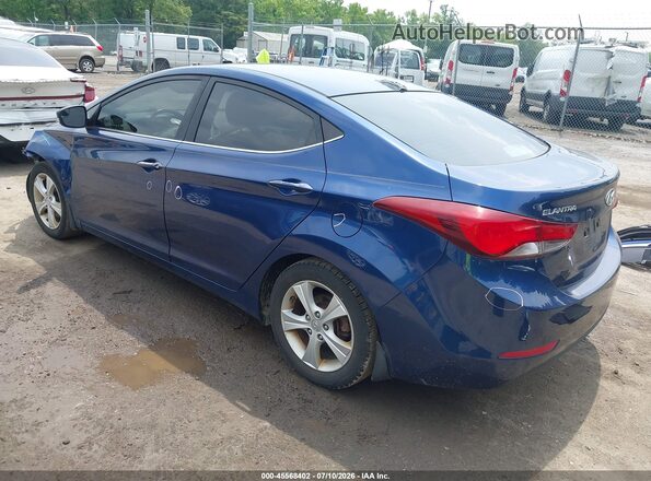 5NPDH4AE4GH732754 2016 HYUNDAI ELANTRA Синий Задняя левая четверть