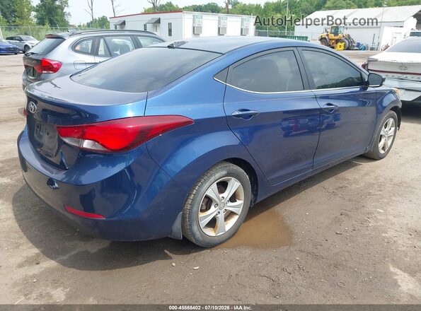 5NPDH4AE4GH732754 2016 HYUNDAI ELANTRA Синий Задняя правая четверть