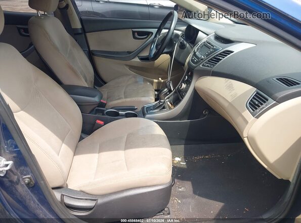 5NPDH4AE4GH732754 2016 HYUNDAI ELANTRA Синий Вид салона спереди