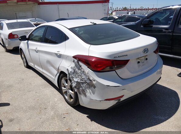 5NPDH4AE4GH739848 2016 HYUNDAI ELANTRA White Tył lewy