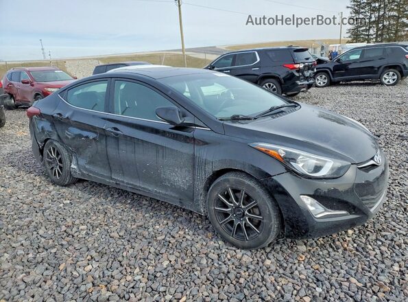 5NPDH4AE4GH762997 2016 HYUNDAI ELANTRA Black Delantero derecho
