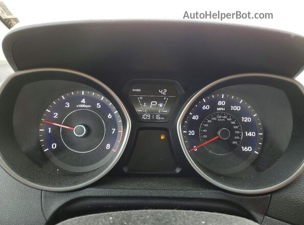 5NPDH4AE4GH762997 2016 HYUNDAI ELANTRA Black Vista del cuadro de instrumentos