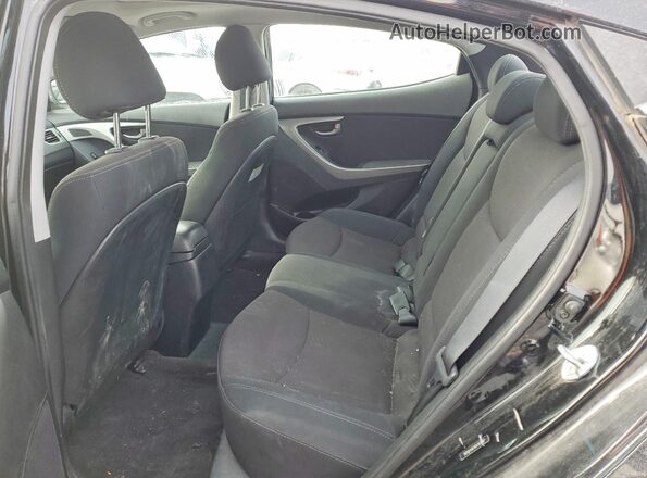 5NPDH4AE4GH762997 2016 HYUNDAI ELANTRA Black Vista de los asientos traseros