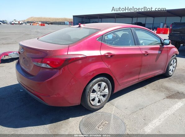 5NPDH4AE4GH769965 2016 HYUNDAI ELANTRA Red Задня права чверть