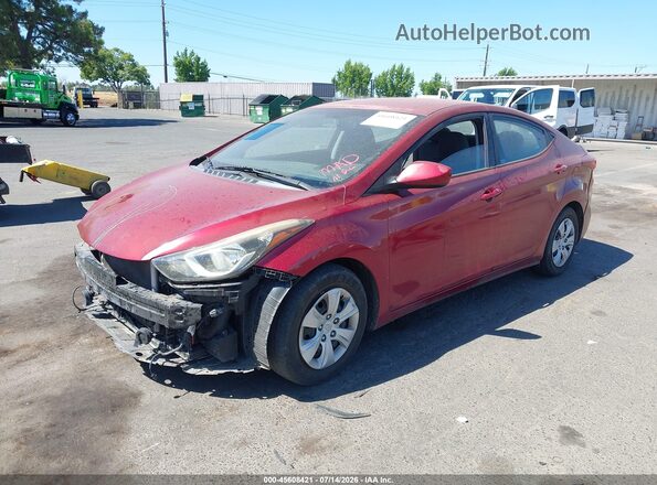 5NPDH4AE4GH769965 2016 HYUNDAI ELANTRA Red Передня ліва чверть