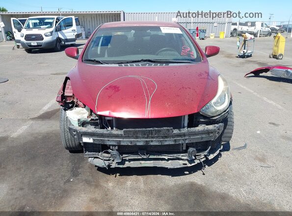 5NPDH4AE4GH769965 2016 HYUNDAI ELANTRA Red Вид задньої частини салону