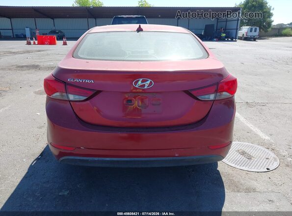 5NPDH4AE4GH769965 2016 HYUNDAI ELANTRA Red 