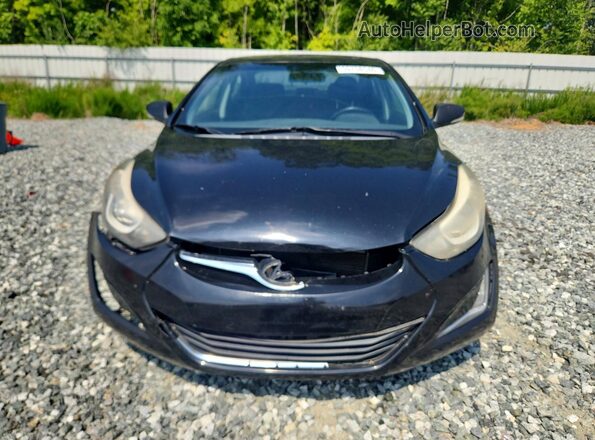 5NPDH4AE4GH773109 2016 HYUNDAI ELANTRA Black Front view