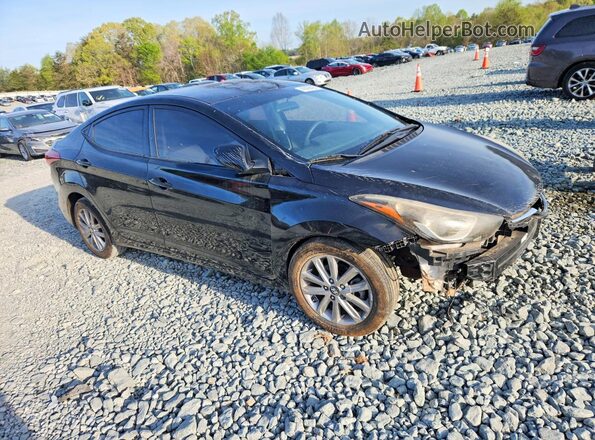 5NPDH4AE5GH653528 2016 HYUNDAI ELANTRA Black Przód prawy