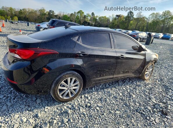 5NPDH4AE5GH653528 2016 HYUNDAI ELANTRA Black Tył prawy