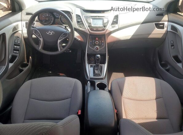 5NPDH4AE5GH653528 2016 HYUNDAI ELANTRA Black Widok deski rozdzielczej