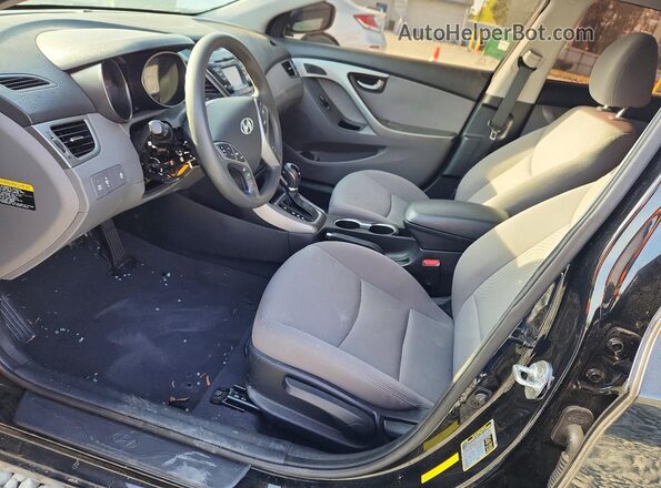 5NPDH4AE5GH653528 2016 HYUNDAI ELANTRA Black Widok wnętrza z przodu