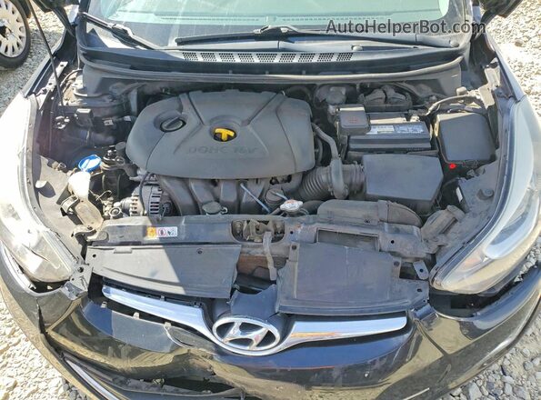 5NPDH4AE5GH673326 2016 HYUNDAI ELANTRA Black უკანა სალონის ხედი