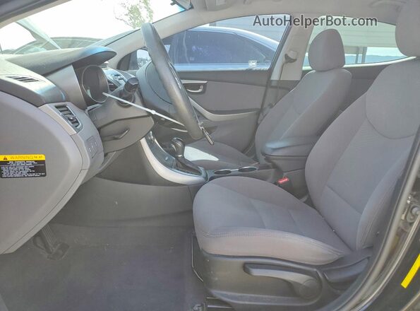 5NPDH4AE5GH673326 2016 HYUNDAI ELANTRA Black წინა სალონის ხედი