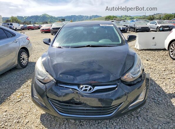 5NPDH4AE5GH673326 2016 HYUNDAI ELANTRA Black წინა ხედი