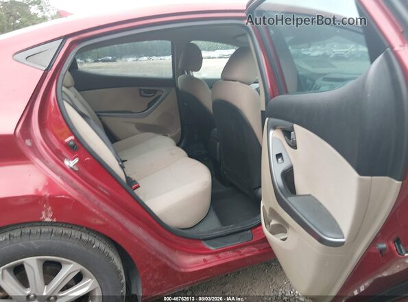 5NPDH4AE5GH681619 2016 HYUNDAI ELANTRA Red Widok naklejki z numerem VIN