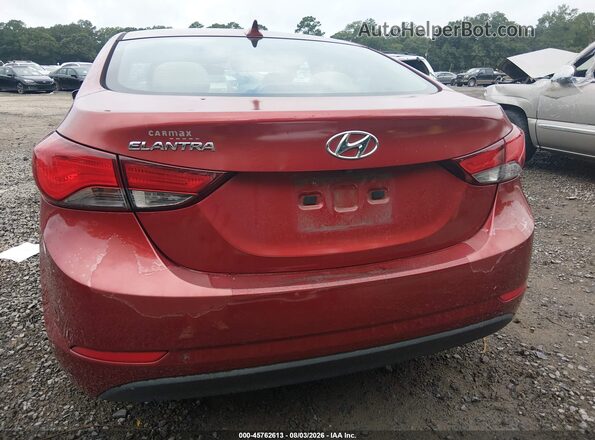 5NPDH4AE5GH681619 2016 HYUNDAI ELANTRA Red Widok z przodu