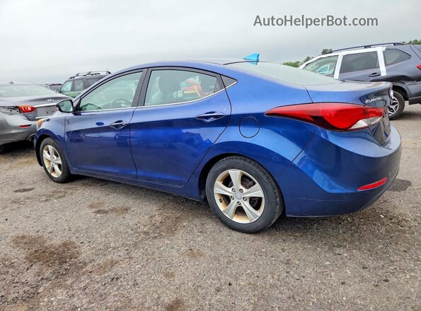 5NPDH4AE5GH683743 2016 HYUNDAI ELANTRA Blue Հետևի ձախ