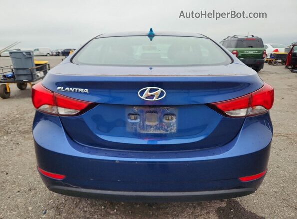 5NPDH4AE5GH683743 2016 HYUNDAI ELANTRA Blue Հետևի տեսք