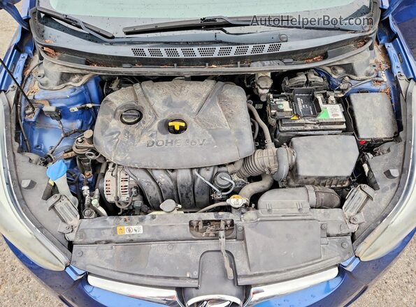 5NPDH4AE5GH683743 2016 HYUNDAI ELANTRA Blue Սալոնի հետևի տեսք