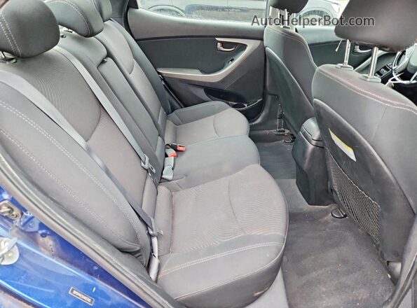 5NPDH4AE5GH683743 2016 HYUNDAI ELANTRA Blue Հետևի նստատեղերի տեսք