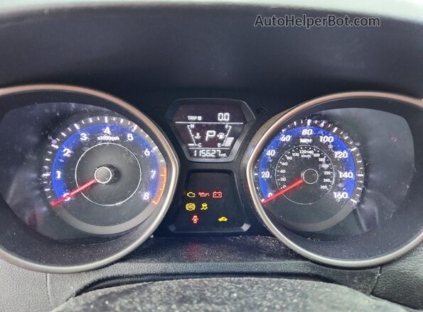 5NPDH4AE5GH683743 2016 HYUNDAI ELANTRA Blue Սարքավորումների վահանակի տեսք