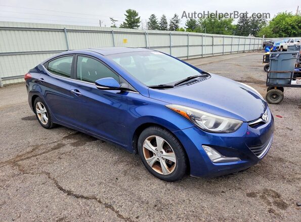 5NPDH4AE5GH683743 2016 HYUNDAI ELANTRA Blue Առջևի աջ