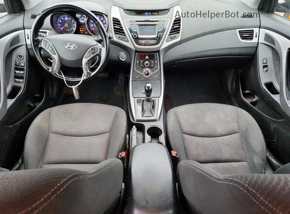 5NPDH4AE5GH683743 2016 HYUNDAI ELANTRA Blue Առջևի վահանակի տեսք