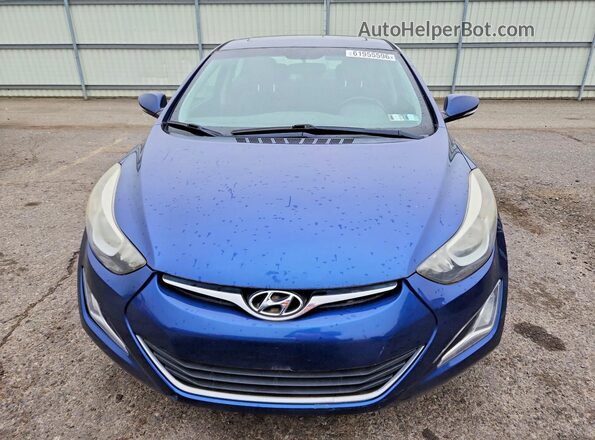 5NPDH4AE5GH683743 2016 HYUNDAI ELANTRA Blue Դիմացի տեսք
