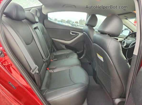 5NPDH4AE5GH688764 2016 HYUNDAI ELANTRA Red Rear seats view