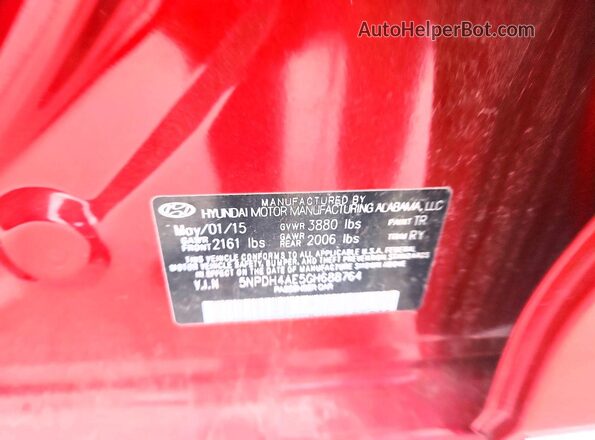 5NPDH4AE5GH688764 2016 HYUNDAI ELANTRA Red Engine compartment view