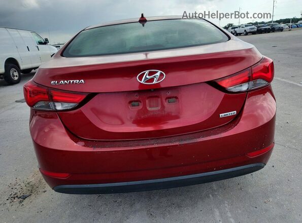 5NPDH4AE5GH688764 2016 HYUNDAI ELANTRA Red Rear view