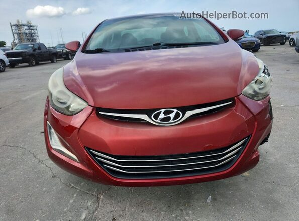 5NPDH4AE5GH688764 2016 HYUNDAI ELANTRA Red Front view