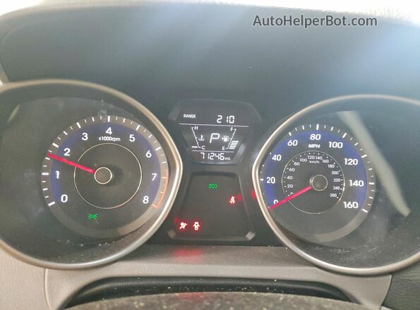 5NPDH4AE5GH698047 2016 HYUNDAI ELANTRA Silver Вид щитка приладів