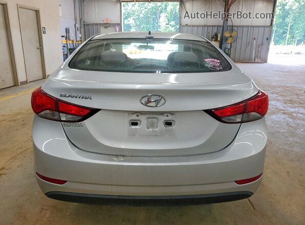 5NPDH4AE5GH698047 2016 HYUNDAI ELANTRA Silver Вид ззаду
