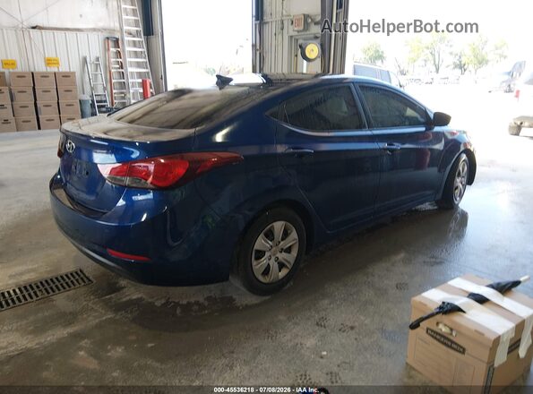 5NPDH4AE5GH705269 2016 HYUNDAI ELANTRA Blue Tył prawy