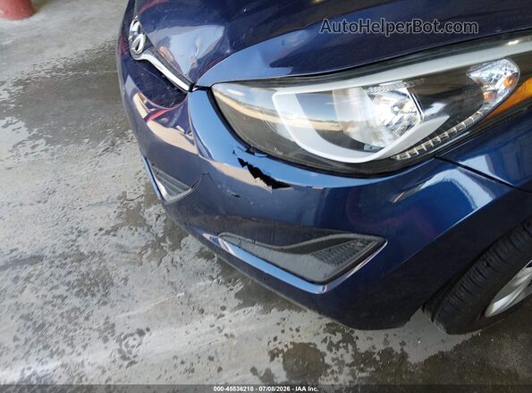 5NPDH4AE5GH705269 2016 HYUNDAI ELANTRA Blue Widok zestawu wskaźników