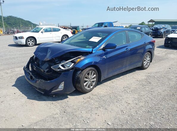 5NPDH4AE5GH718264 2016 HYUNDAI ELANTRA Blue Vista tres cuartos delantera izquierda