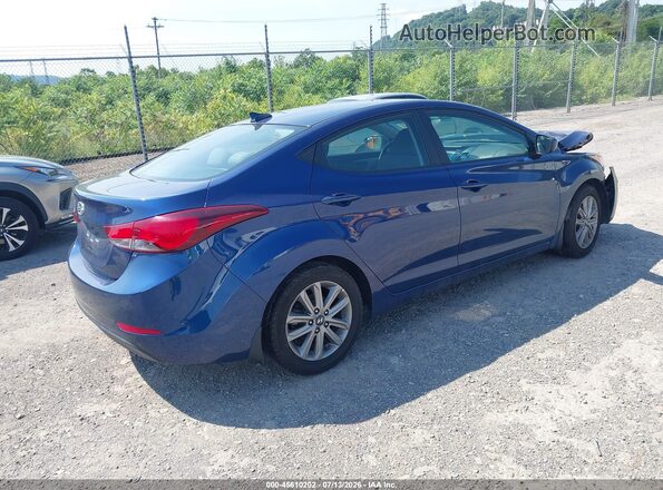 5NPDH4AE5GH718264 2016 HYUNDAI ELANTRA Blue Trasero derecho