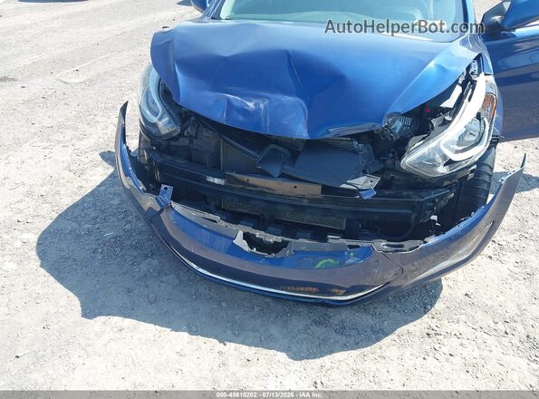 5NPDH4AE5GH718264 2016 HYUNDAI ELANTRA Blue Vista frontal