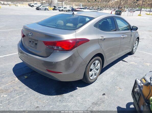 5NPDH4AE5GH721326 2016 HYUNDAI ELANTRA Бежевый Задняя правая четверть