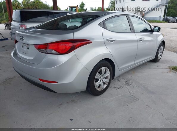 5NPDH4AE5GH725151 2016 HYUNDAI ELANTRA Silver უკანა მარჯვენა