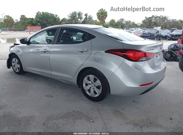 5NPDH4AE5GH725151 2016 HYUNDAI ELANTRA Silver უკანა მარცხენა